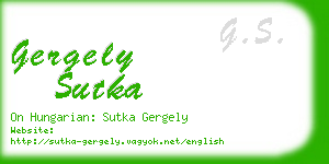 gergely sutka business card